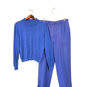 Appleseeds XL Womens 2-Piece Periwinkle Set With Lightweight Sweater & Pant